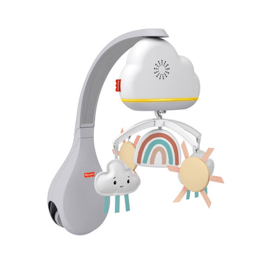 Carusel muzical 2 în 1 pentru patul bebelușilor, Fisher Price, 0-1 an